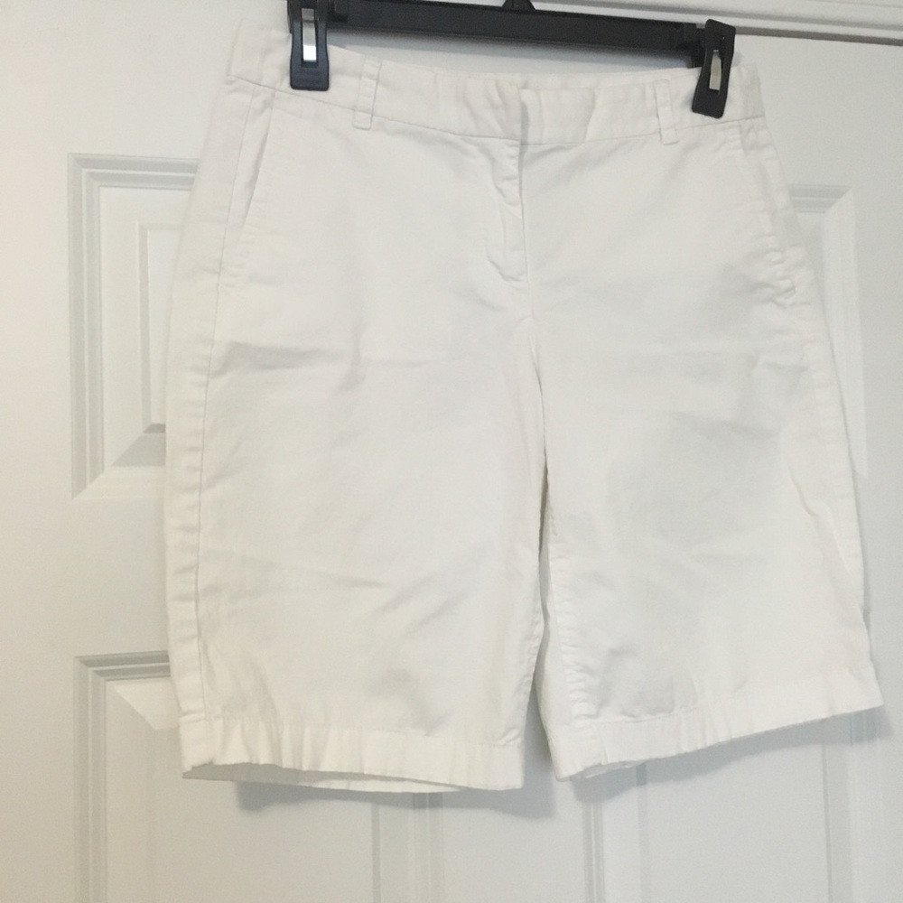 Size 0 J. Crew White Bermuda Shorts